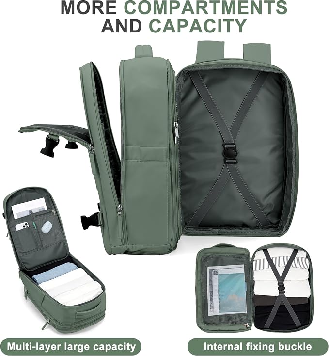 coowoz Large Travel Backpack For Women Men, Carry On Backpack, Hiking Backpack - Image 4