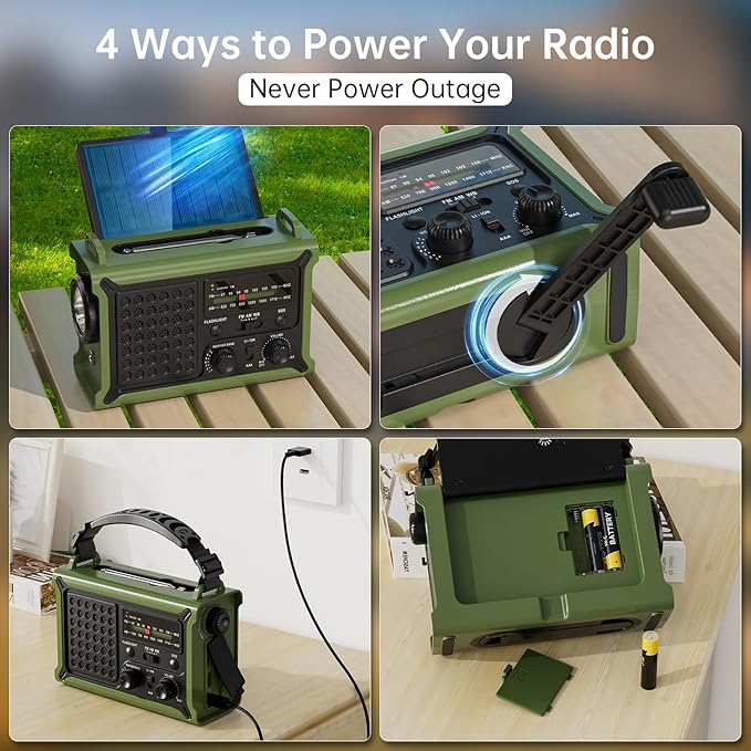 12000mAh/44400mWh Emergency Radio-NOAA Approved Weather Radio - Image 6