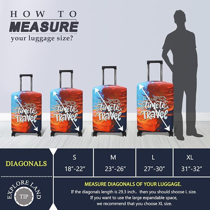 Explore Land Luggage Cover Suitcase Protector Fits 31-32 Inch Case - Image 5