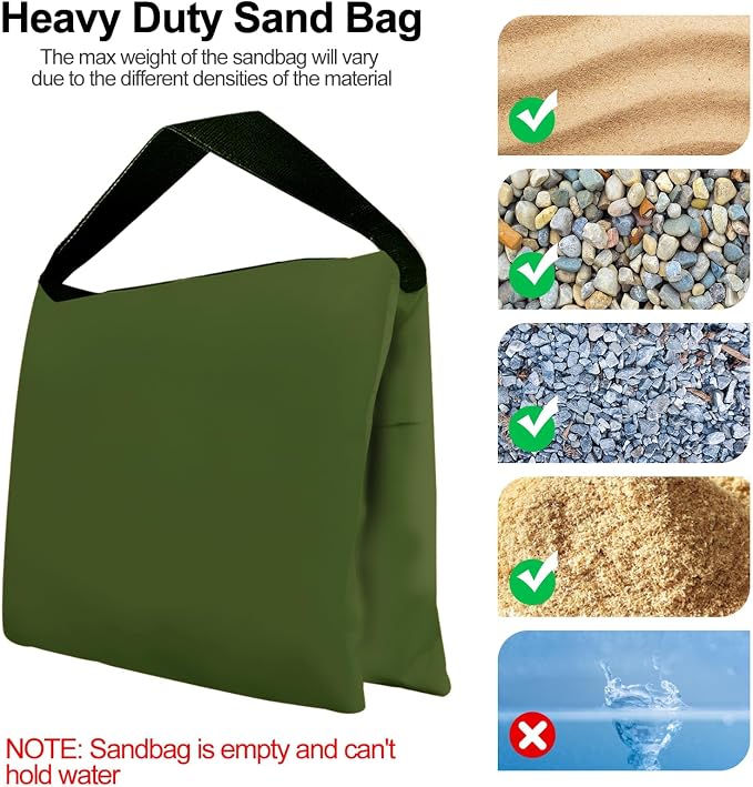 EMART Heavy Duty Sandbag Photo Studio Weight Bag Saddlebag Design - Image 6