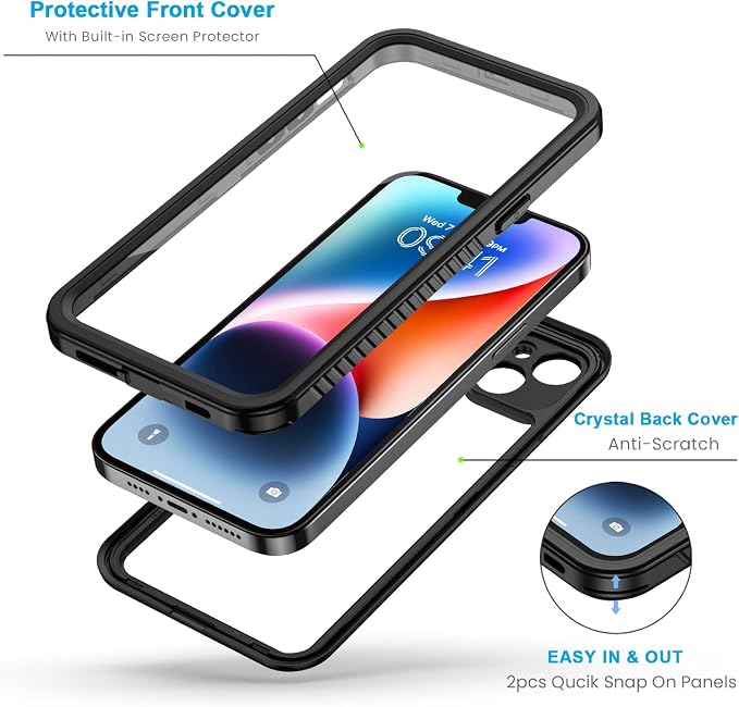 Lanhiem for iPhone 14 Case, IP68 Waterproof Dustproof - Image 3