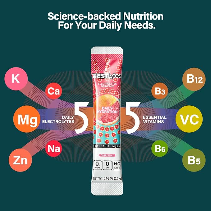 40 Sticks Sugar Free & 0 Calorie Electrolyte Hydration Packets, Low Sodium - Image 5