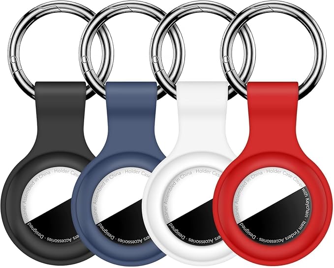 Linsaner Holder for AirTag 2nd Gen & 1st Gen, Silicone Case Keychain Key Ring by Linsaner