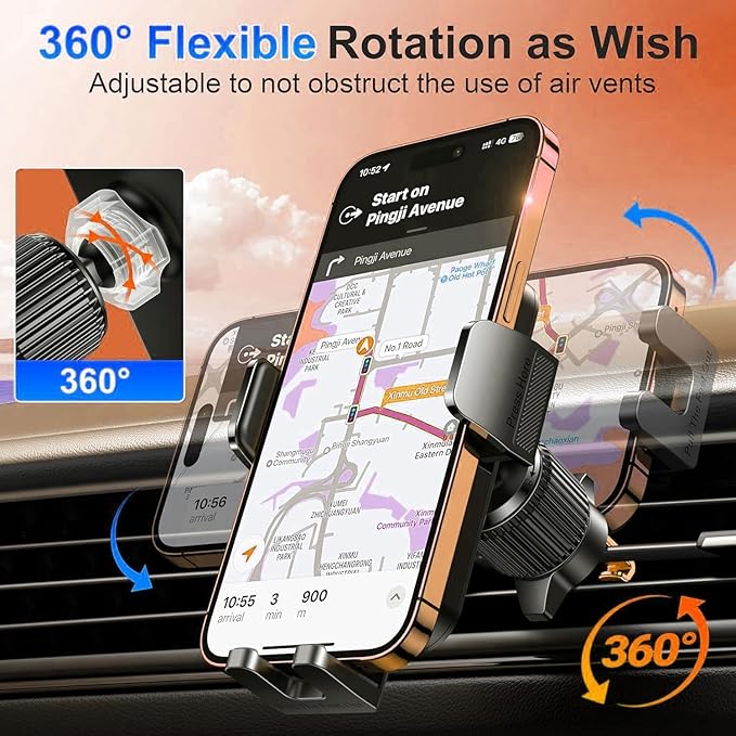Qifutan Cell Phone Holder Phone Holder Car Automobile Air Vent Hands Free - Image 5