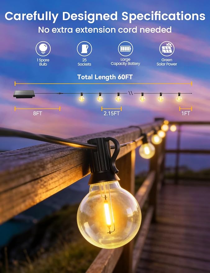 Brightever Solar String Lights Outdoor - Image 2