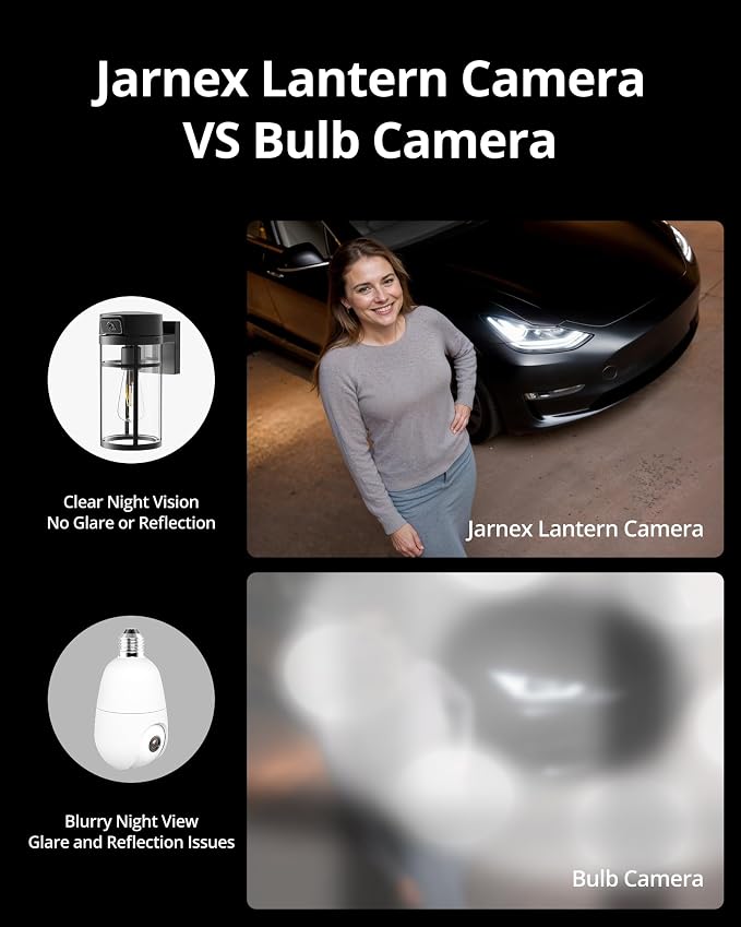 Outdoor Porch Light Security Camera, 2K HD Live View Wi-Fi Human Detection - Image 3