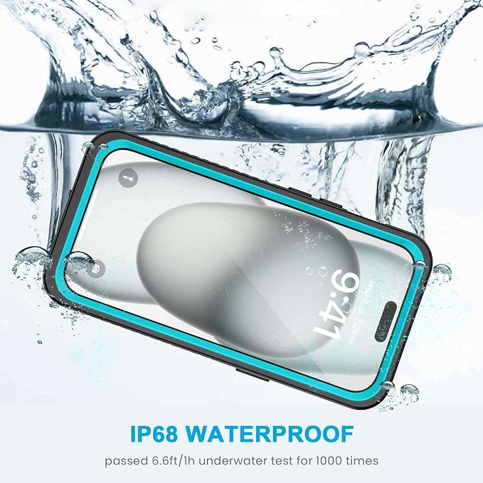 Lanhiem for iPhone 15 Plus Case, IP68 Waterproof Dustproof Shockproof Cases - Image 2