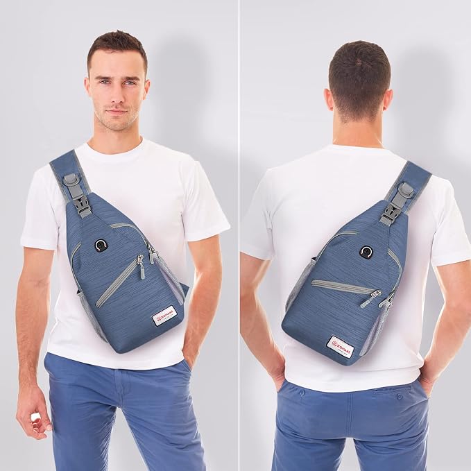 ZOMAKE Sling Bag, Small Crossbody Sling Backpack, Water Resistant Shoulder - Image 8
