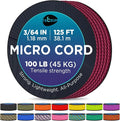 TECEUM Micro Paracord – 1.18 mm X 125 ft – Micro Utility Cord – Thin Braided by TECEUM