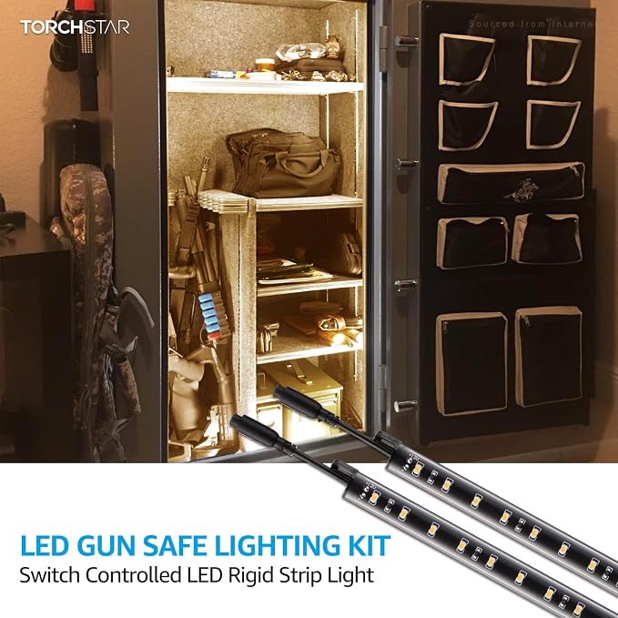 TORCHSTAR LED Safe Lighting Kit, 12 Inch Linkable Light Bars + Motion Sensor + - Image 2