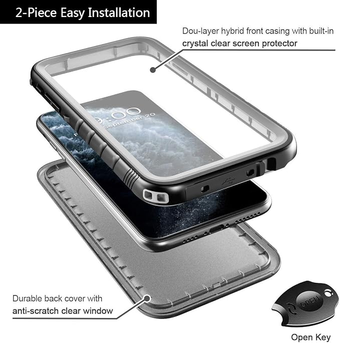 Cozycase Waterproof Case for iPhone 11 Pro Max Underwater Shockproof Full-Body - Image 5