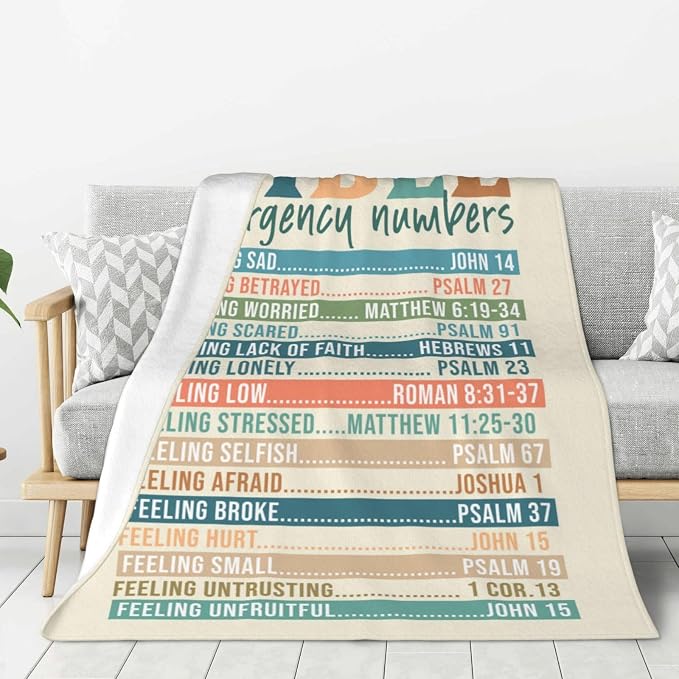 Jakayla Bible Emergency Numbers Christian Blanket Christian Gifts - Image 2