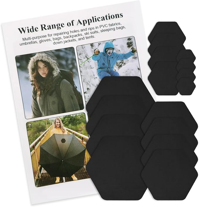 J.CARP 16PCS Nylon Repair Patches, Self Adhesive & Waterproof Patches, Nylon by JCARP