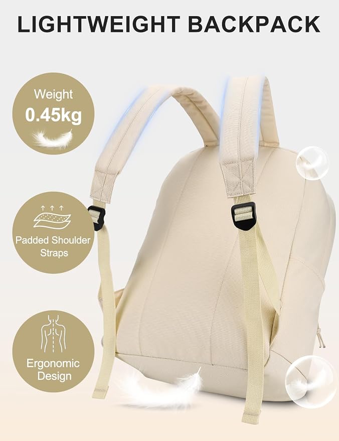 VASCHY Lightweight Backpack for School, Water Resistant Classic Bookbag - Image 4