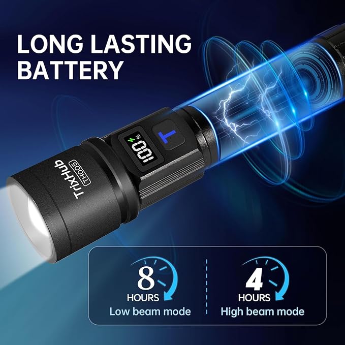 TrixHub Rechargeable Flashlights High Lumens, 5Mode Flash Light - Image 4