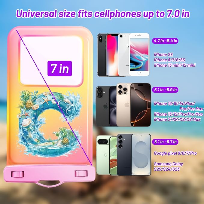 Personalized Initial Waterproof Phone Pouch Case - Image 2