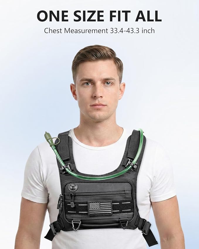 Running Vest with 2L Water Bladder, Lightweight Chest Pack Hydration Backpack - Image 4