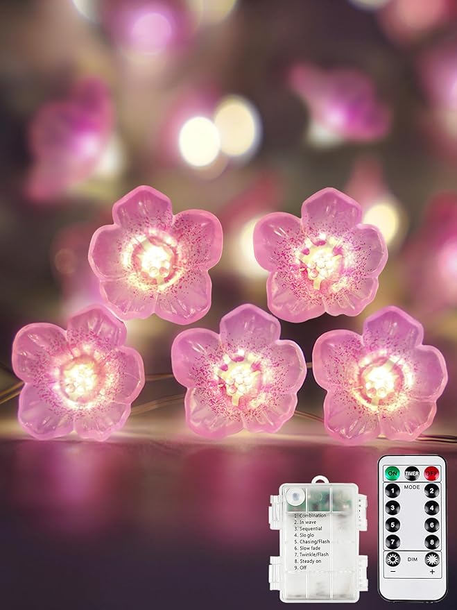 Cherry Blossom Flower String Lights by EXF