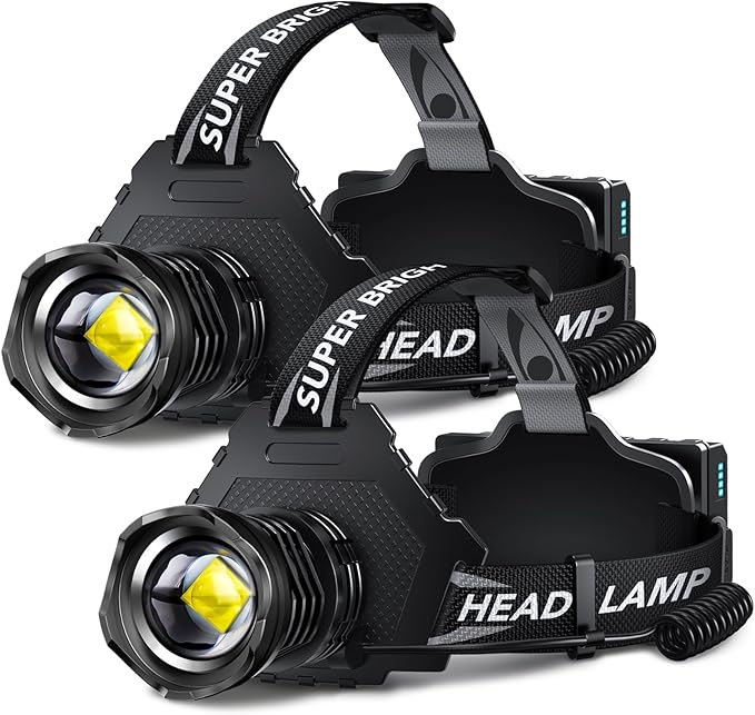 AKNEAR Rechargeable LED Headlamp Super Bright, 4500 High Lumens Head Lamp by AKNEARHeadlampRechargeable