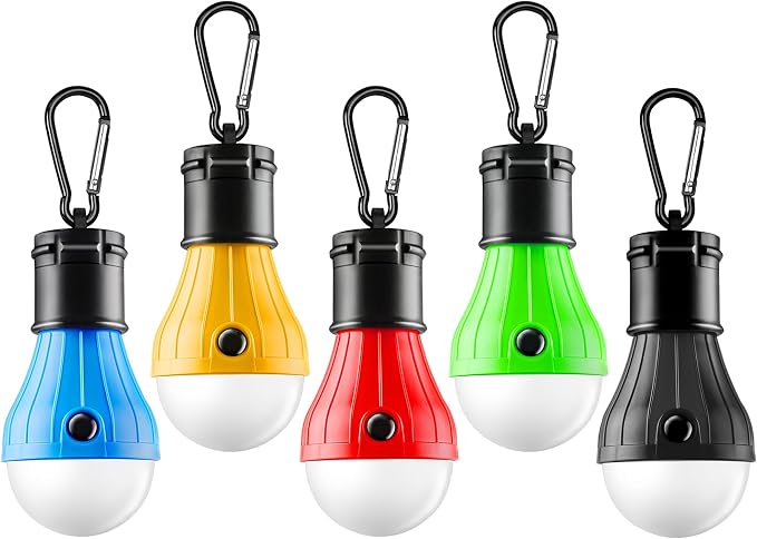 FLY2SKY Tent Lamp 5 Packs Portable Tent Light Clip Hook Hurricane Emergency by FLY2SKY