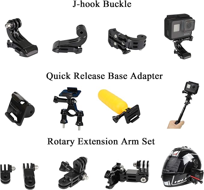 Universal Action Camera Accessory Kit - Image 4