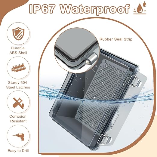 Nineleaf Electrical Junction Box IP67 ABS Plastic WiFi Enclosure - Image 2