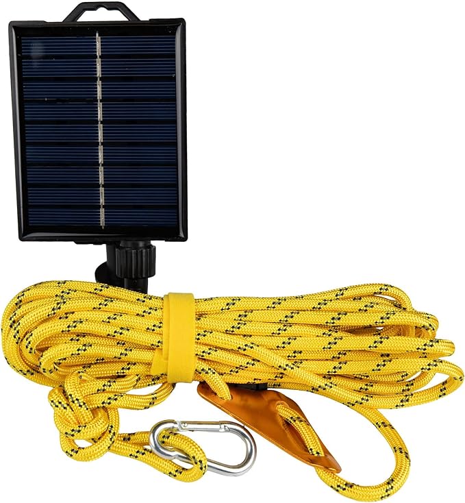Solar Luminous Paracord Rope, 23ft Solar-Powered Yellow Glow Rope - Image 9