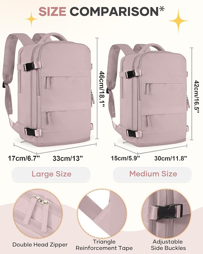 coofay Large Travel Backpack For Women Men Airline Approved Carry On Backpack - Image 3