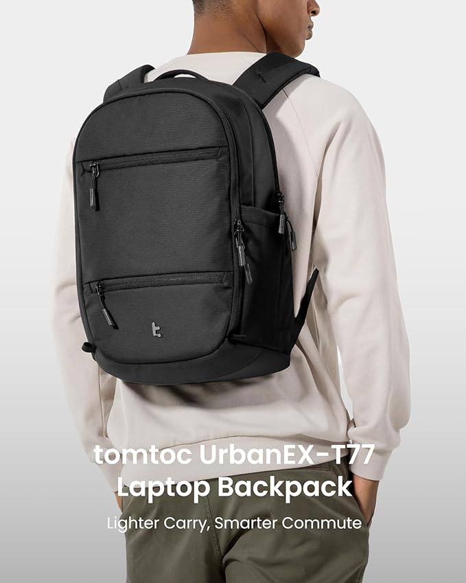 tomtoc 16-Inch Laptop Backpack, 22L Lightweight Daypack, Protective Organized - Image 2