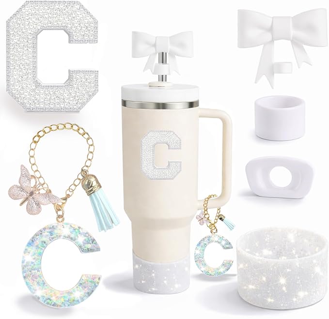 6PCS White Stanley Cup Accessories Set Fit by MOTEERLLU