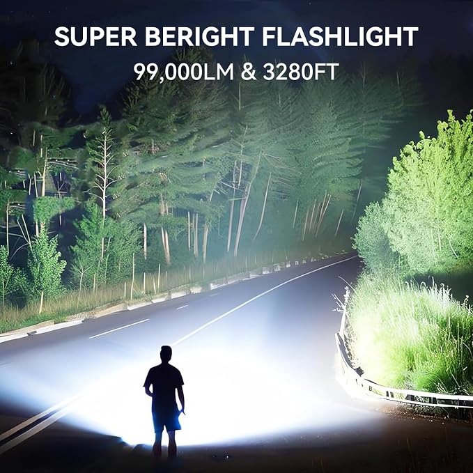 Lylting 2 Pack Rechargeable LED Flashlights High Lumens, 000LM Super Bright - Image 2
