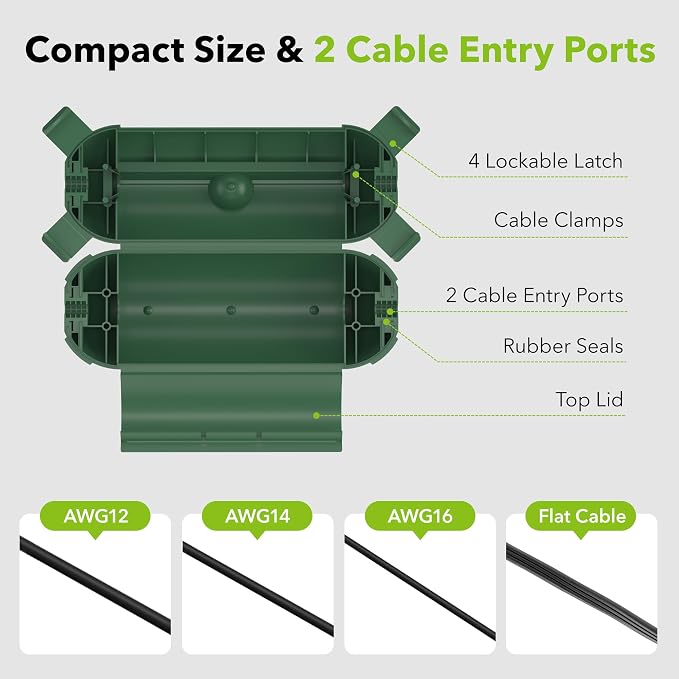 BN-LINK Outdoor Extension Cord Safety Cover, Cord Connector Protector Waterproof - Image 3