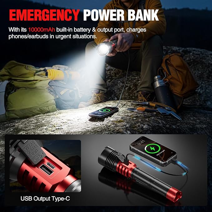 WdtPro Rechargeable LED Flashlights High Lumens, Super Bright 90000LM - Image 7