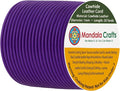 Mandala Crafts Round Genuine Purple Leather Cord by MandalaCrafts