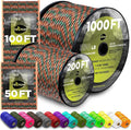 TECEUM 5/32" Paracord Rope 1000 – 1000ft / 200ft / 100ft / 50ft – Tactical by TECEUM