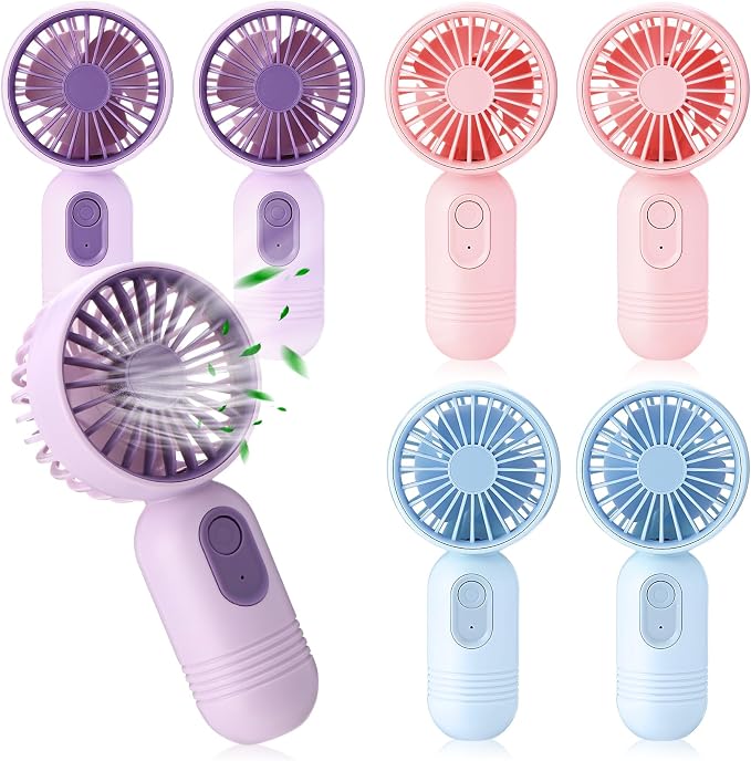 Rossesay 6 Pcs Mini Portable Fan Bulk Cute Handheld Lightweight Small Little by Rossesay