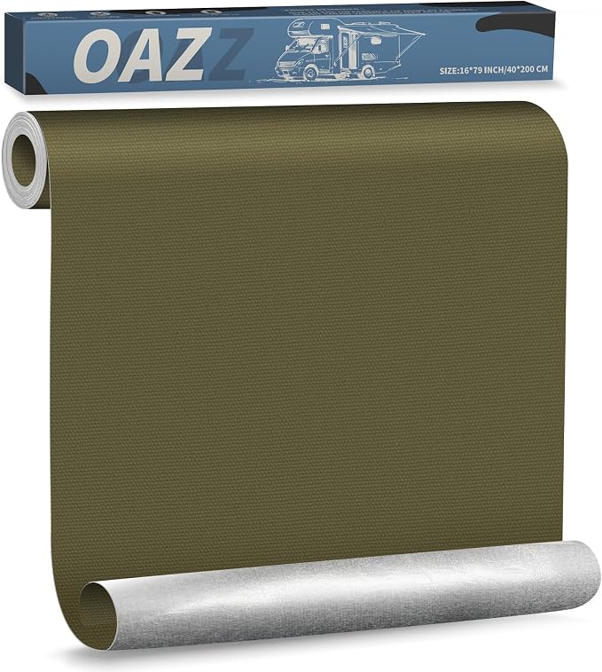 OAZ 16 x 79 inch Canvas Repair Patches Canvas Fabric Patch Self-Adhesive Fabric by OAZ
