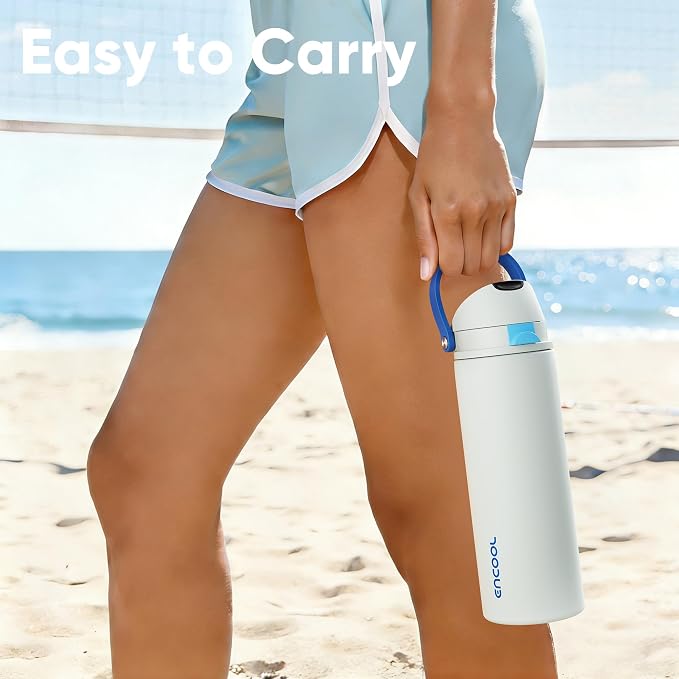 Insulated Water Bottle with Straw - Image 2