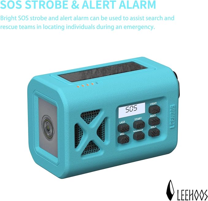 【2025 Newest】 Emergency Crank Weather Radio, NOAA/AM/FM Portable Solar Radio - Image 5