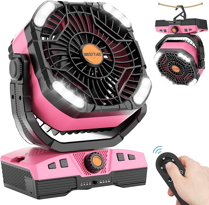 WESTTREE Camping Fan Oscillating Portable Fan 20000mAh Battery Powered Fans - Image 8