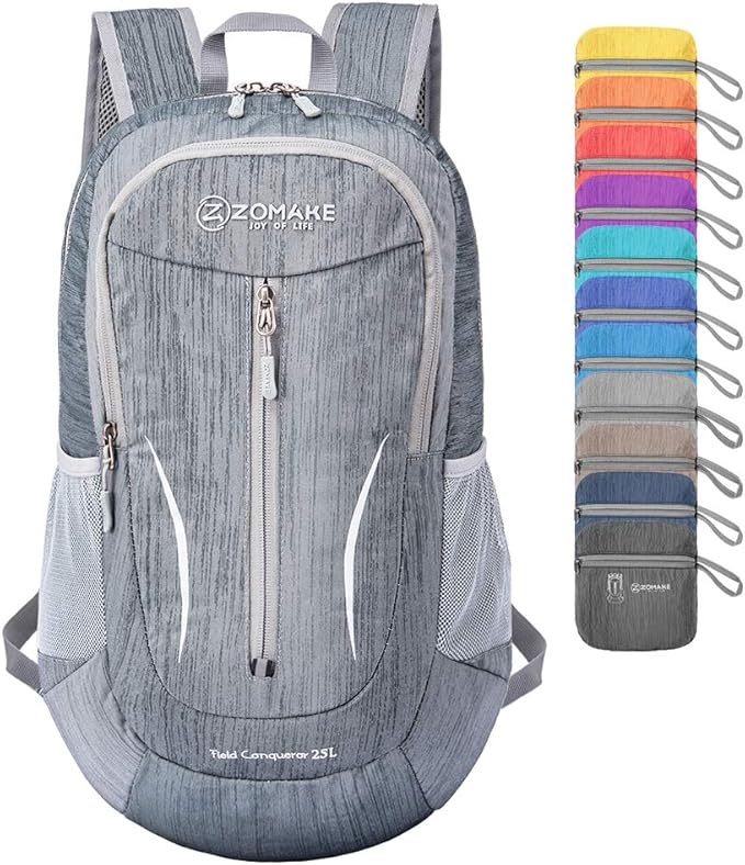 ZOMAKE 25L Ultra Lightweight Packable Backpack, Foldable Hiking Backpacks Water by ZOMAKE