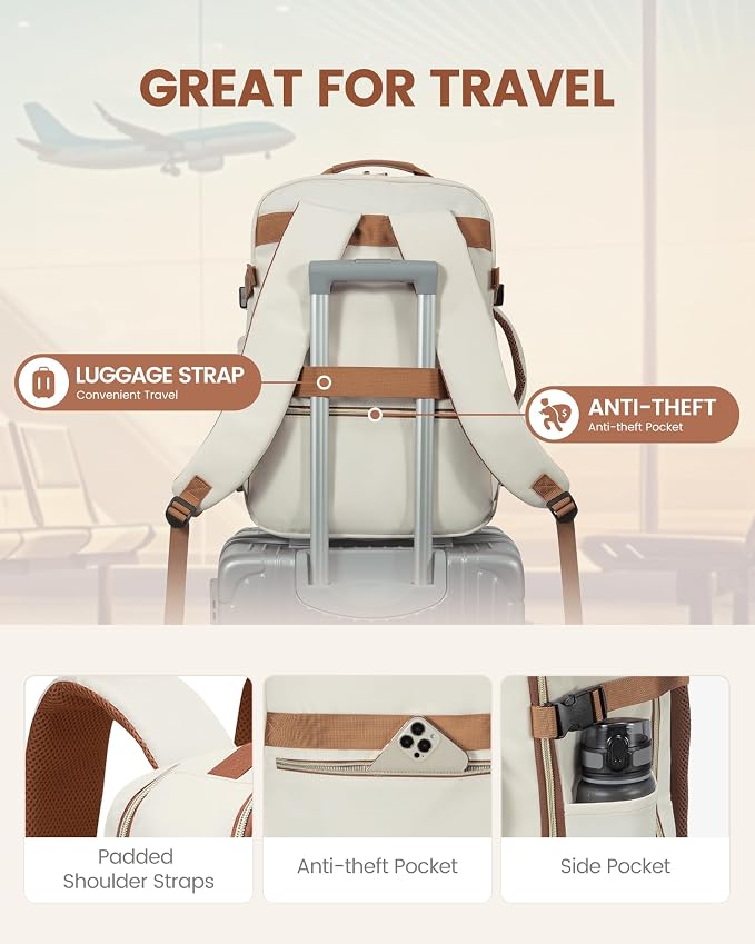 LOVEVOOK Travel Backpack for Women & Men 50L, Airline Approved Carry On - Image 6
