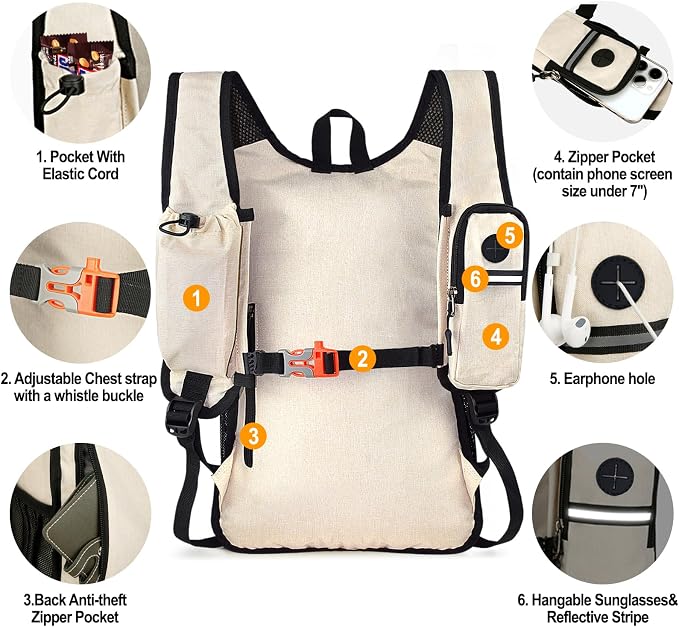 Seektop 20L Small Hiking Backpack - Image 4