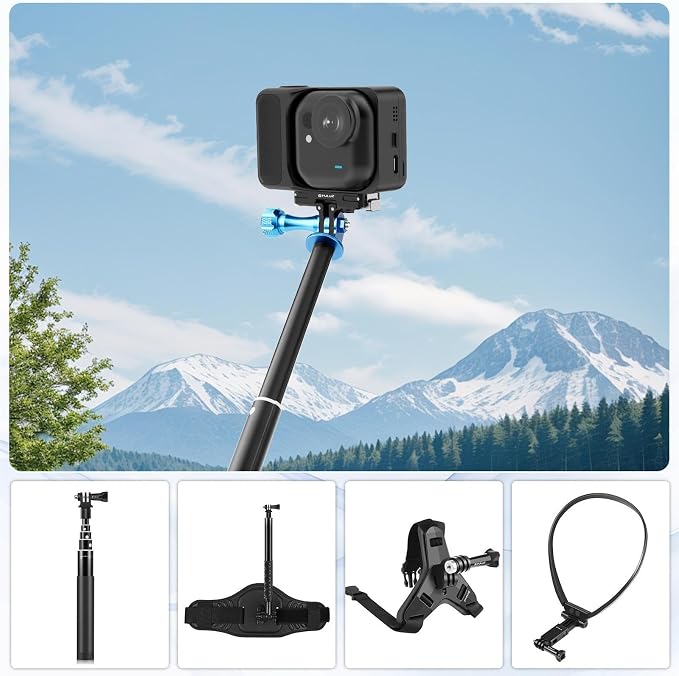 PULUZ Quick Release Mount for Insta360 GO Ultra, Magnetic Aluminum Alloy - Image 7