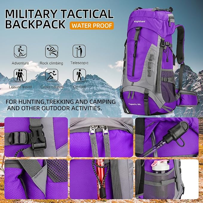 King'sGuard 60L Hiking Backpack - Image 6