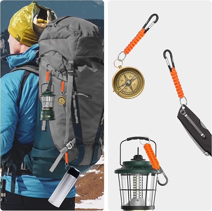 EOTW Paracord Keychain for Men Women Paracord Carabiner Backpack Keychain - Image 2