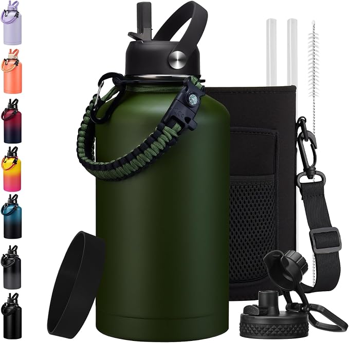 64 oz Canteen Water Bottle by BENZZO