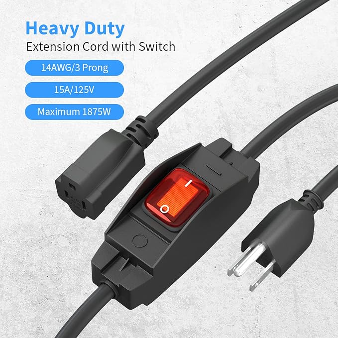 FIRMERST 1875W Outdoor Extension Cord - Image 2