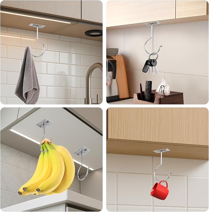 Banana Hook Under Cabinet, Adhesive Bananas Hanger - Image 7