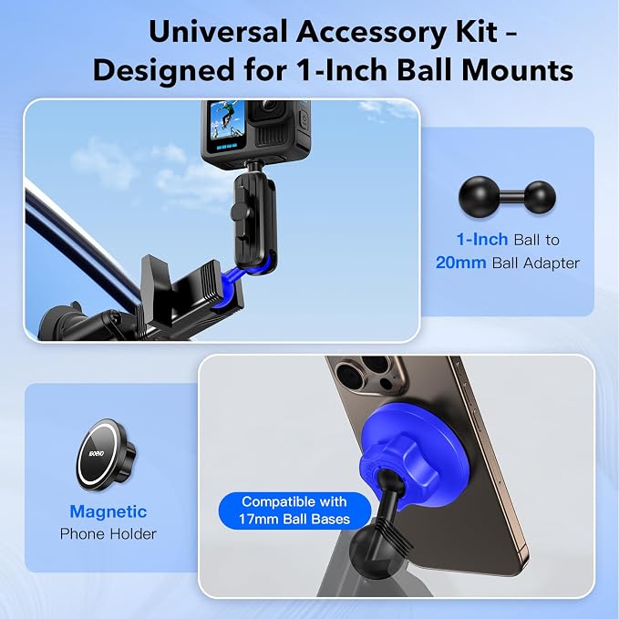 1-Inch Ball Adapter Kit for RAM Mounts – Includes 20mm Ball Adapter, 17mm Ball - Image 5